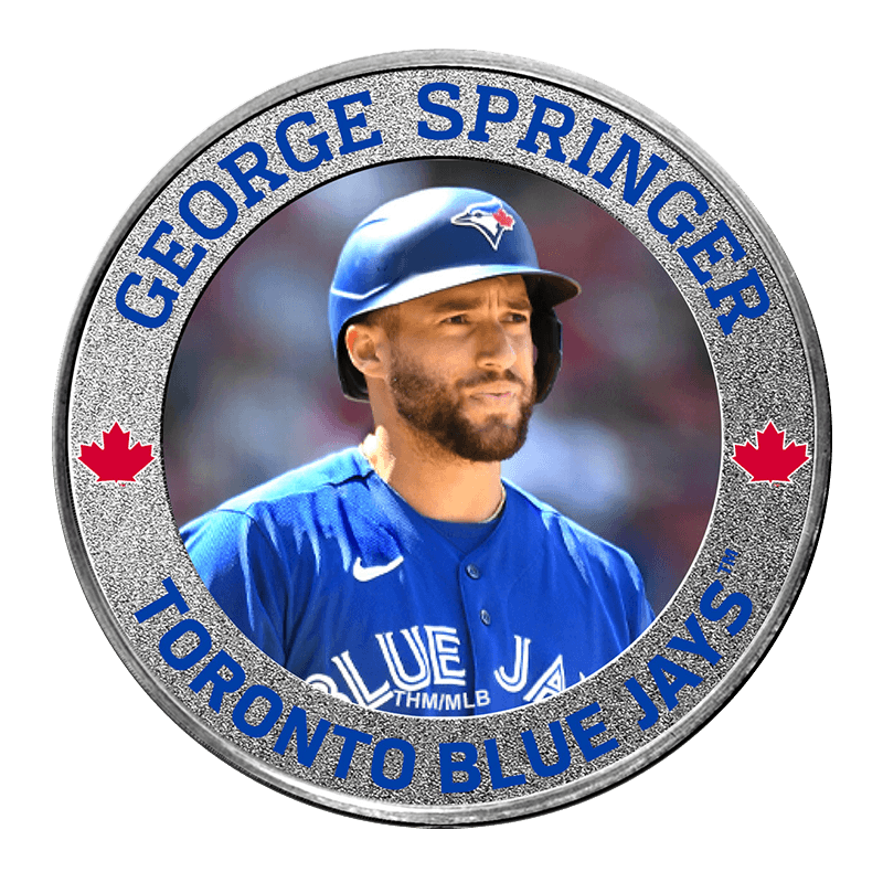 Image pour Rond d’argent pur à 99,9 % coloré de 1 oz des Blue Jays de Toronto – George Springer à partir de Métaux précieux TD